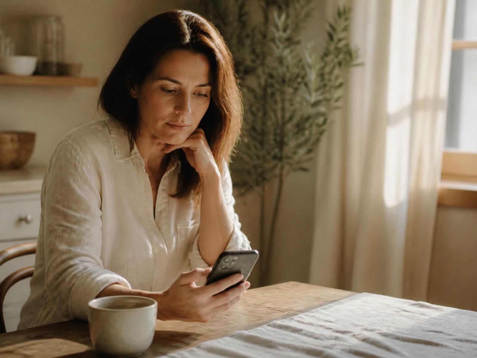 A woman sitting by a window, reading, in warm afternoon light